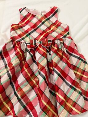 Christmas Nannette Metallic Plaid dress toddlers Size 3Т Christmas